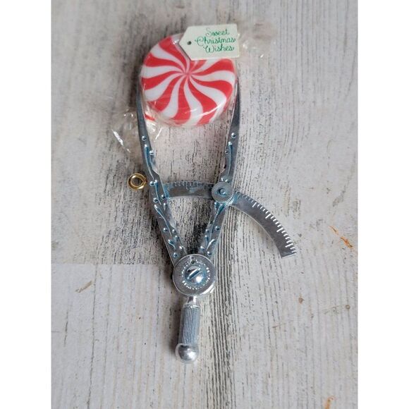 Enesco Merry millimeters AS IS peppermint sweet Christmas wishes ornament Xmas - Picture 2 of 6